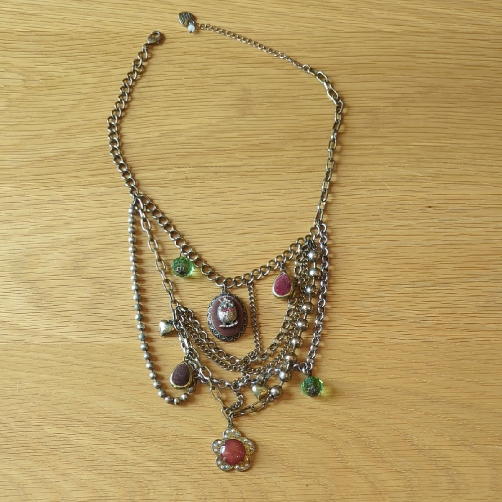 Betsey Johnson Multicolor Charm Necklace